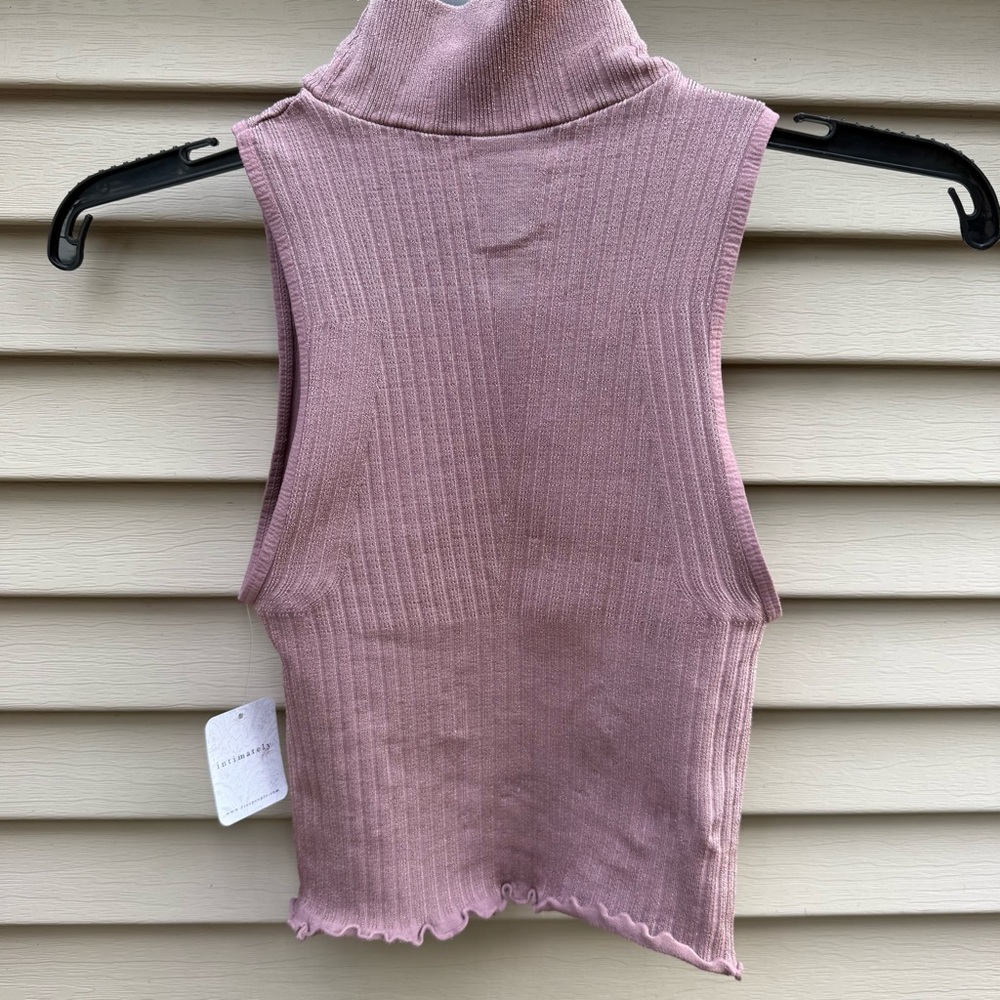 NWT Free People Intimately Sleeveless Ribbed Turtleneck Top SZ XS/S - Picture 3 of 7